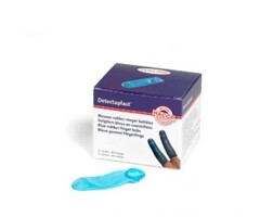 Doigtiers Detectaplast en caoutchouc bleu - Boîte de 25