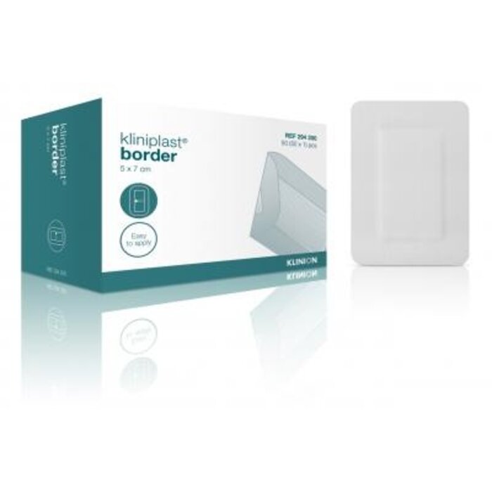 Kliniplast Border Surgical Wound Plaster with Compress - Box of 50