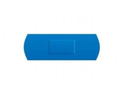 Detecteerbare pleisters, blauw, PE, 2,5 x 7,2 cm - Doos van 100