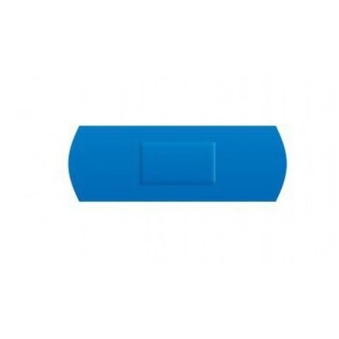 Detecteerbare pleisters, blauw, PE, 2,5 x 7,2 cm - Doos van 100