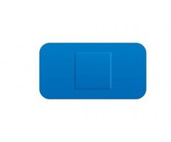 Detecteerbare pleisters, blauw, PE, 3,8 x 7,2 cm - Doos van 50