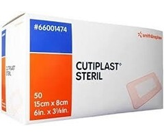 Cutiplast wound dressings, 15 x 8 cm, sterile - Box of 50