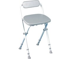 Vouwbare werkstoel Sherwood met rugleuning en schuine vinylzitting