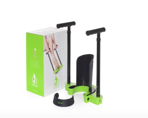 How do I easily put on my compression socks with Steve Originals?