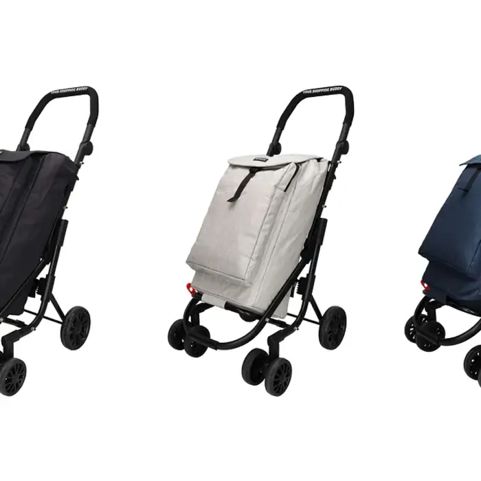 Shop2go 4-6 wheel push shopper with cooling compartment