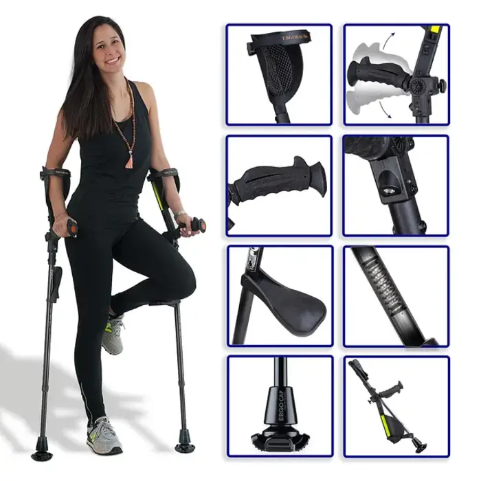 7G crutches with shock absorption