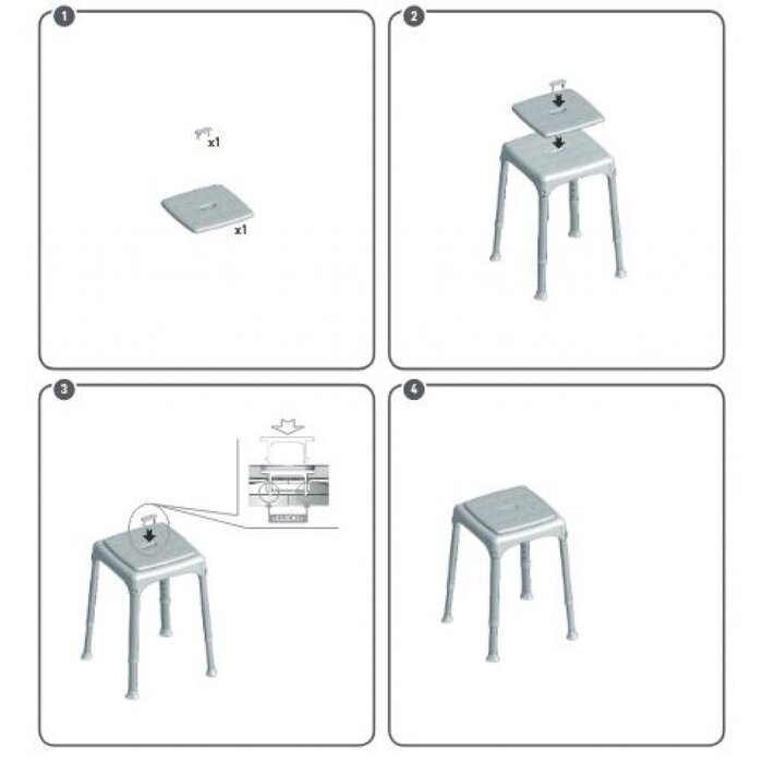 Shower stool – square