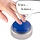 Dutch speaking time button - clear speech - with alarm - large blue version