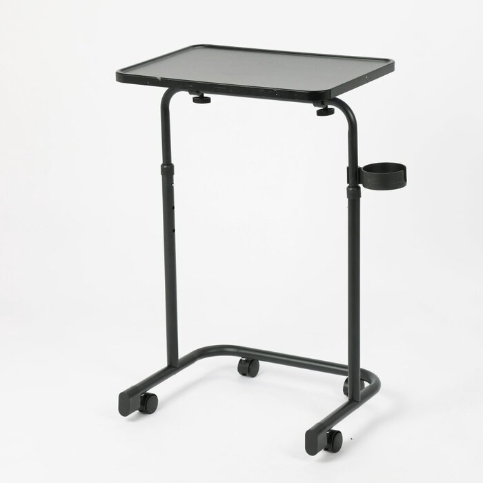 Ceruzo Side Table on Wheels - Adjustable in Height