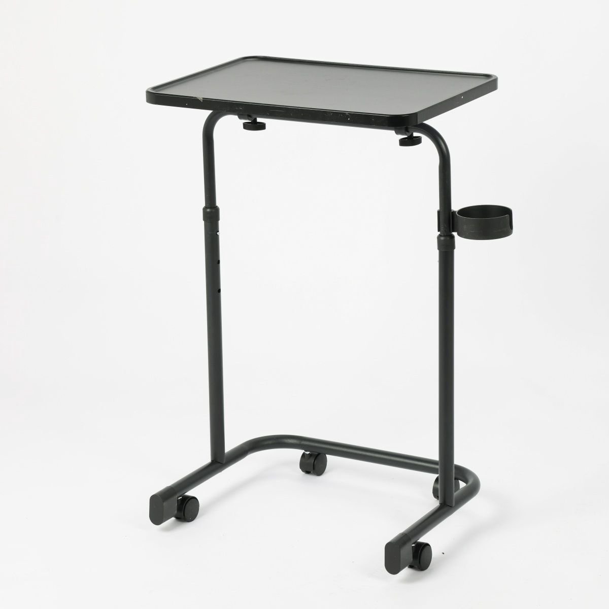 Ceruzo Side Table on Wheels - Adjustable in Height