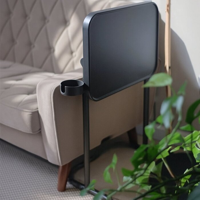 Ceruzo Side Table on Wheels - Adjustable in Height