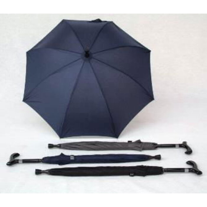 Pluviose wandelstokparaplu 2-in-1 - grijs