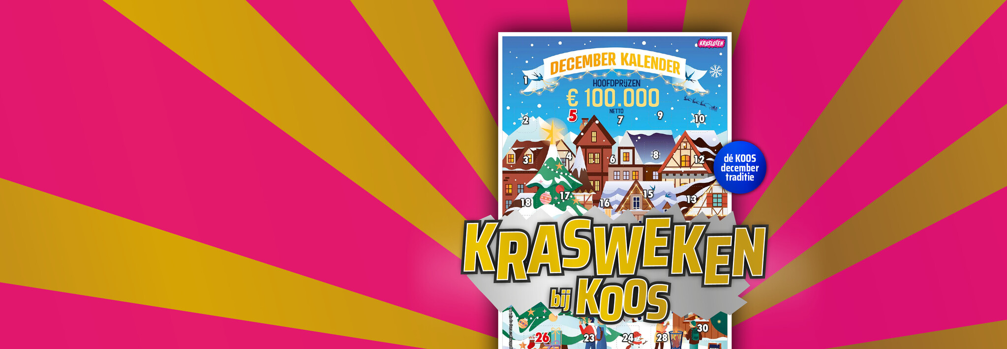 Krasweken bij Koos van der Beek: GRATIS December Kalender kraslot