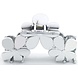 Haarklem bloemen zilver 9,5 cm Haarklem bloemen zilver 9,5 cm