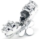Haarklem bloemen zilver 9,5 cm Haarklem bloemen zilver 9,5 cm