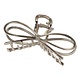 Haarklem strik zilver metaal 10cm Haarklem strik zilver metaal 10cm