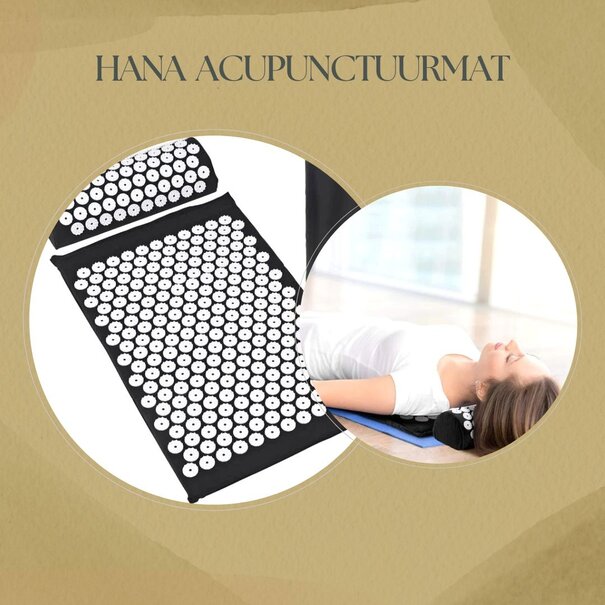 Tapis d'acupuncture avec coussin - pour un soulagement efficace de la douleur