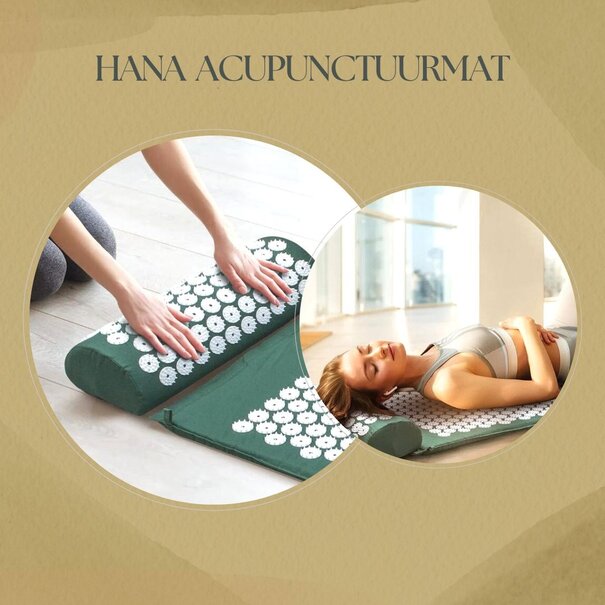 Acupuncture mat with cushion - for effective pain relief