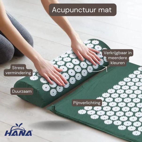 Tapis d'acupuncture avec coussin - pour un soulagement efficace de la douleur
