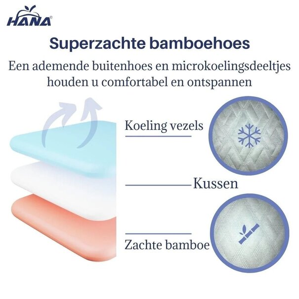 Hana Adapto Foam Hoofdkussen 50x75 cm
