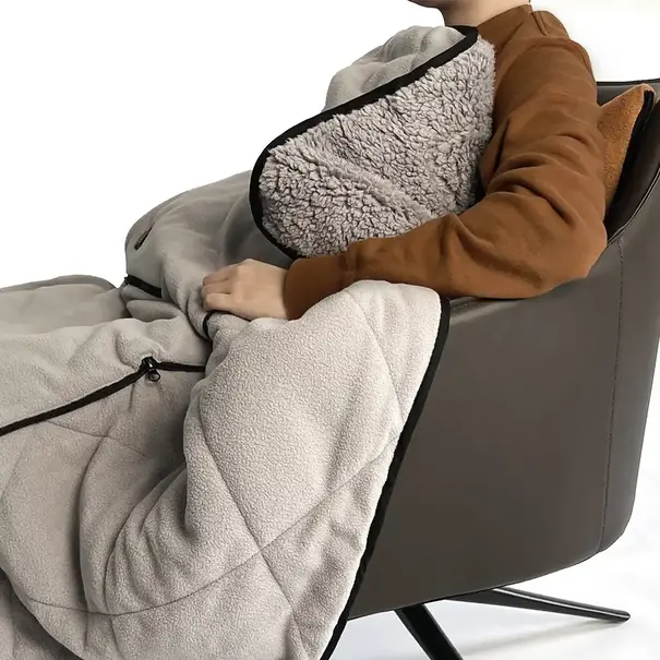 Sherpa Fleece Heated Blanket 120 x 160 cm
