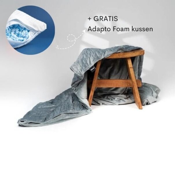 Weighted blanket (+ cover) 150 x 200 cm + FREE ADAPTO FOAM