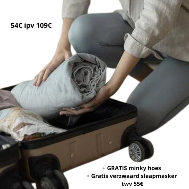 Go Reise-Therapie-Decke + GRATIS Minky-Bezug + GRATIS gewichtete Schlafmaske