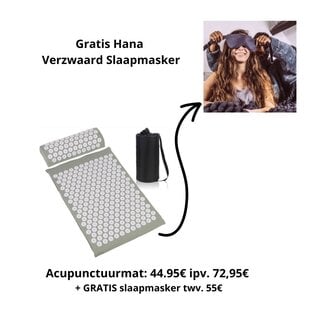 Acupunctuurmat met kussen + GRATIS verzwaard slaapmasker