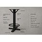 Onderstel bartafel 1 poot rond