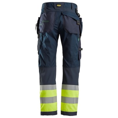 Snickers Workwear FlexiWork, relfecterende Werkbroek+ met holsterzakken, klasse 1