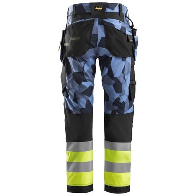 Snickers Workwear FlexiWork, relfecterende Werkbroek+ met holsterzakken, klasse 1