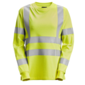 Snickers Workwear ProtecWork, Dames T-shirt met Lange Mouwen, High-Vis Klasse 3/2