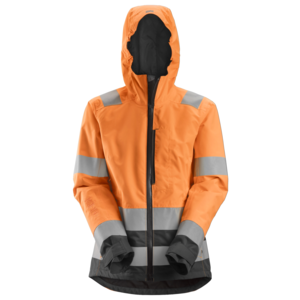 Snickers Workwear AllroundWork, High-Vis Waterproof Shell Damesjack Klasse 2/3