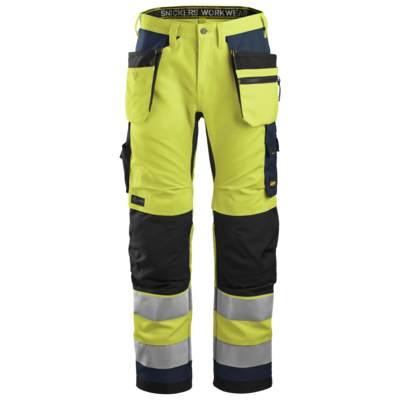 Snickers Workwear AllroundWork, HV Werkbroek+  met Holsterzakken, kl 2