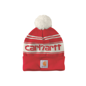 Carhartt Werkkleding Knit Pom-Pom cuffed Logo beanie