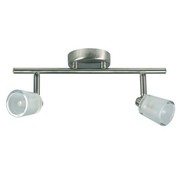 ranex Balkspot 2xG9 geborsteld metaal met glas