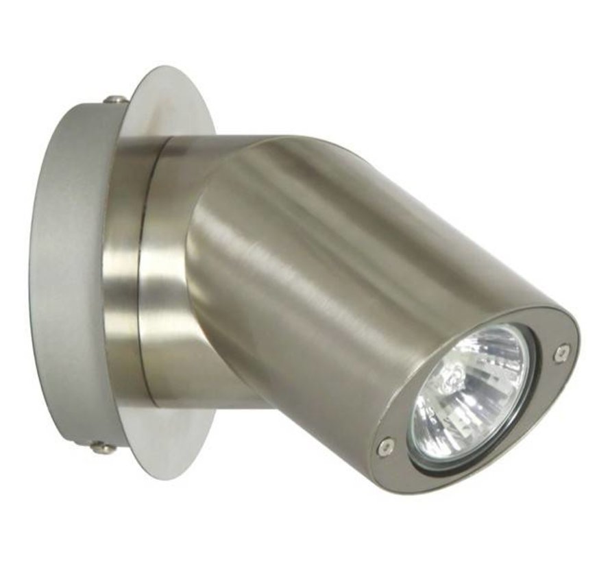 Wall and ceiling lamp 230v 1x35w gu10 dimmable satin-nickel