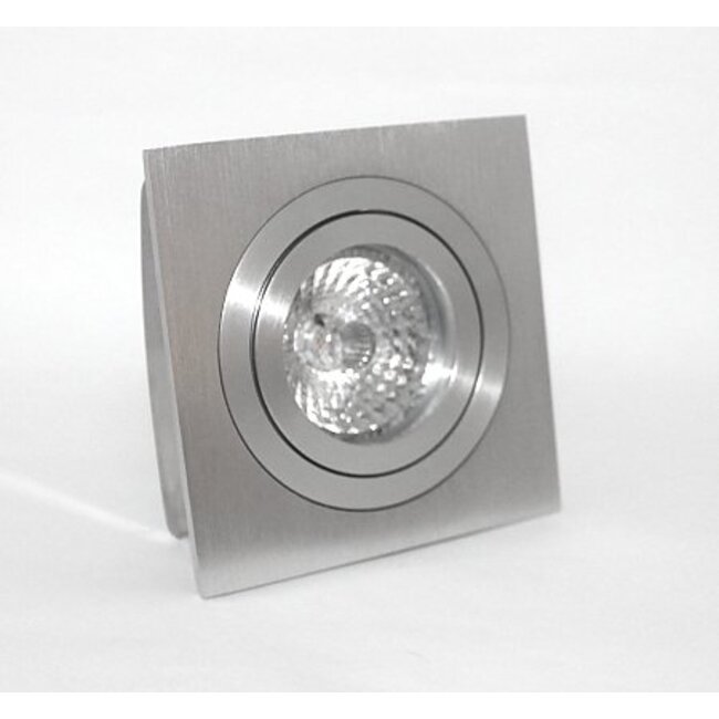 R&M Line Square aluminum recessed downlight GU10 230v tilt