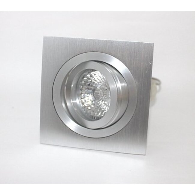 R&M Line Square aluminum recessed downlight GU10 230v tilt