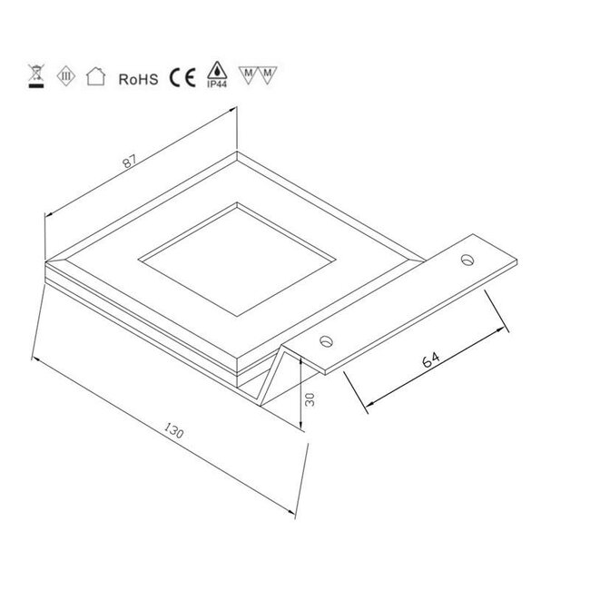 R&M Line LED Cabinet Light 2.2w 12v DC 2700k warm white