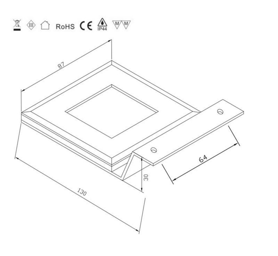 LED Cabinet Light 2.2w 12v DC 2700k warm white