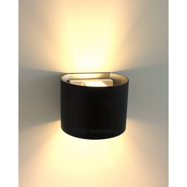 R&M Line Wandlamp Round zwart G9 230v