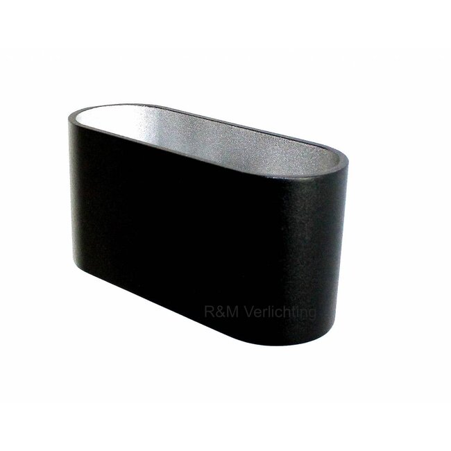 R&M Line Wandlamp Oval zwart G9 230v