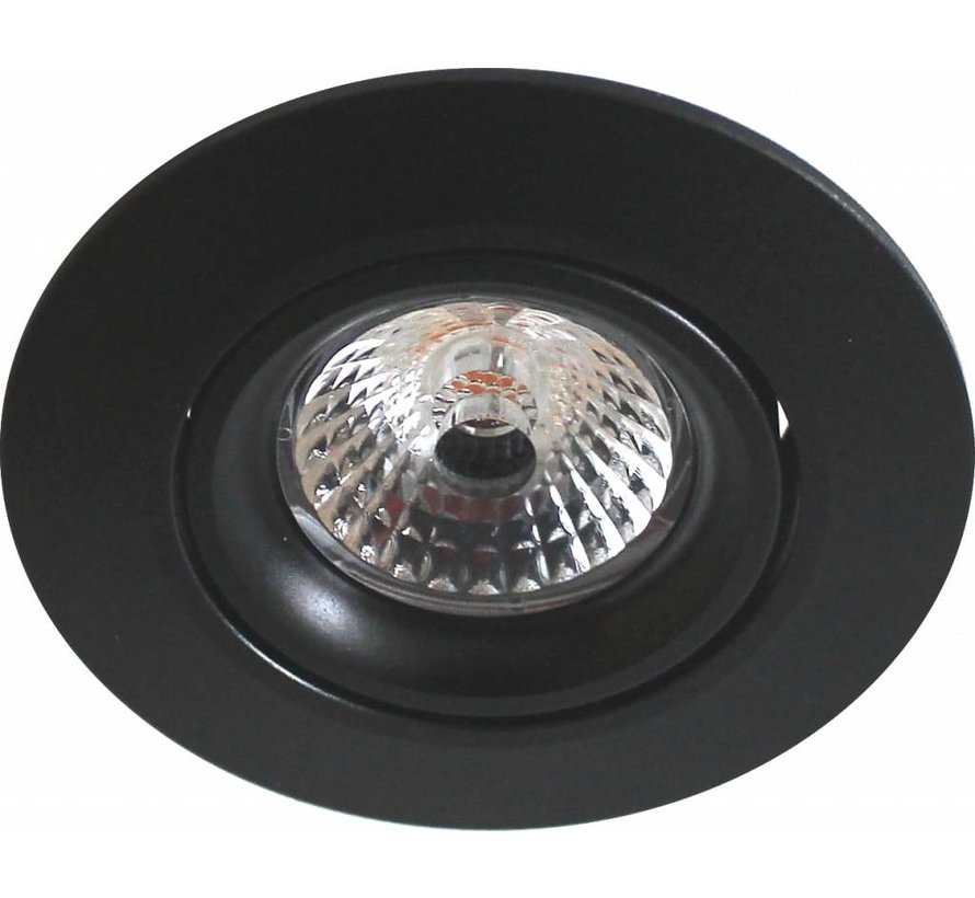 LED inbouwspot zwart 13 watt warm wit 2700k