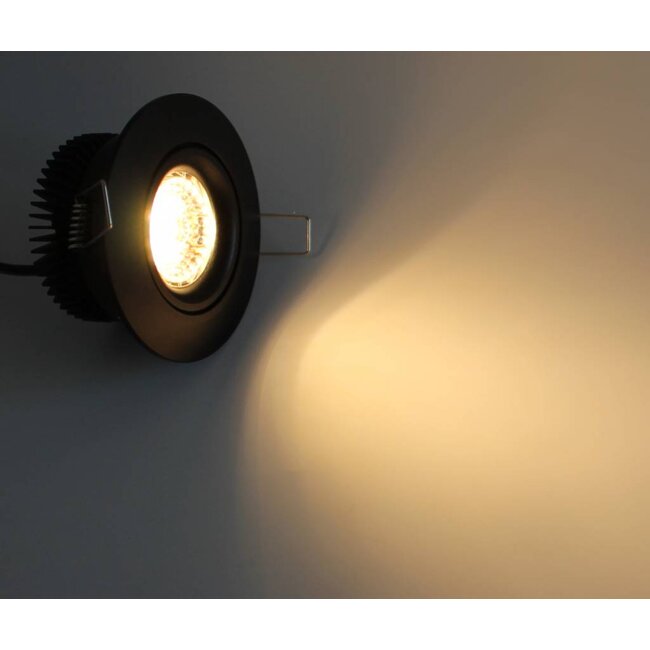 R&M Line LED inbouwspot zwart 13 watt warm wit 2700k