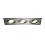 Aluminum recessed downlight 3 lights Tilt Blade 3X50