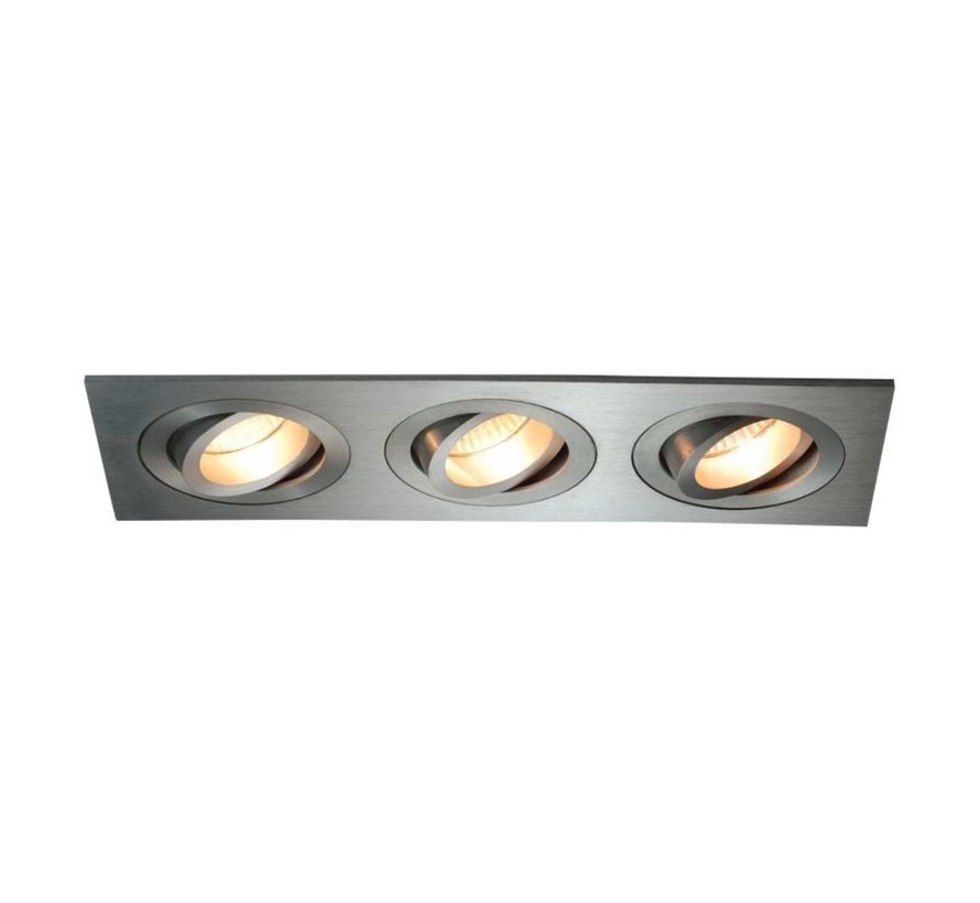 Aluminum recessed downlight 3 lights Tilt Blade 3X50