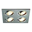 R&M Line Aluminium inbouwspot 4 lichts Tilt Blade 4X50 12v/230v