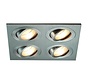 Aluminum recessed spotlight 4 light Tilt Blade 4X50 12v/230v