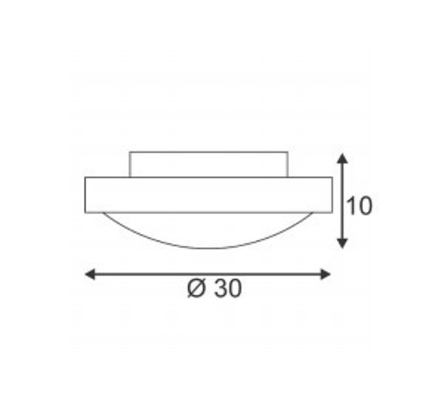 Ceiling lamp round Corona IP21 230v E27 chrome